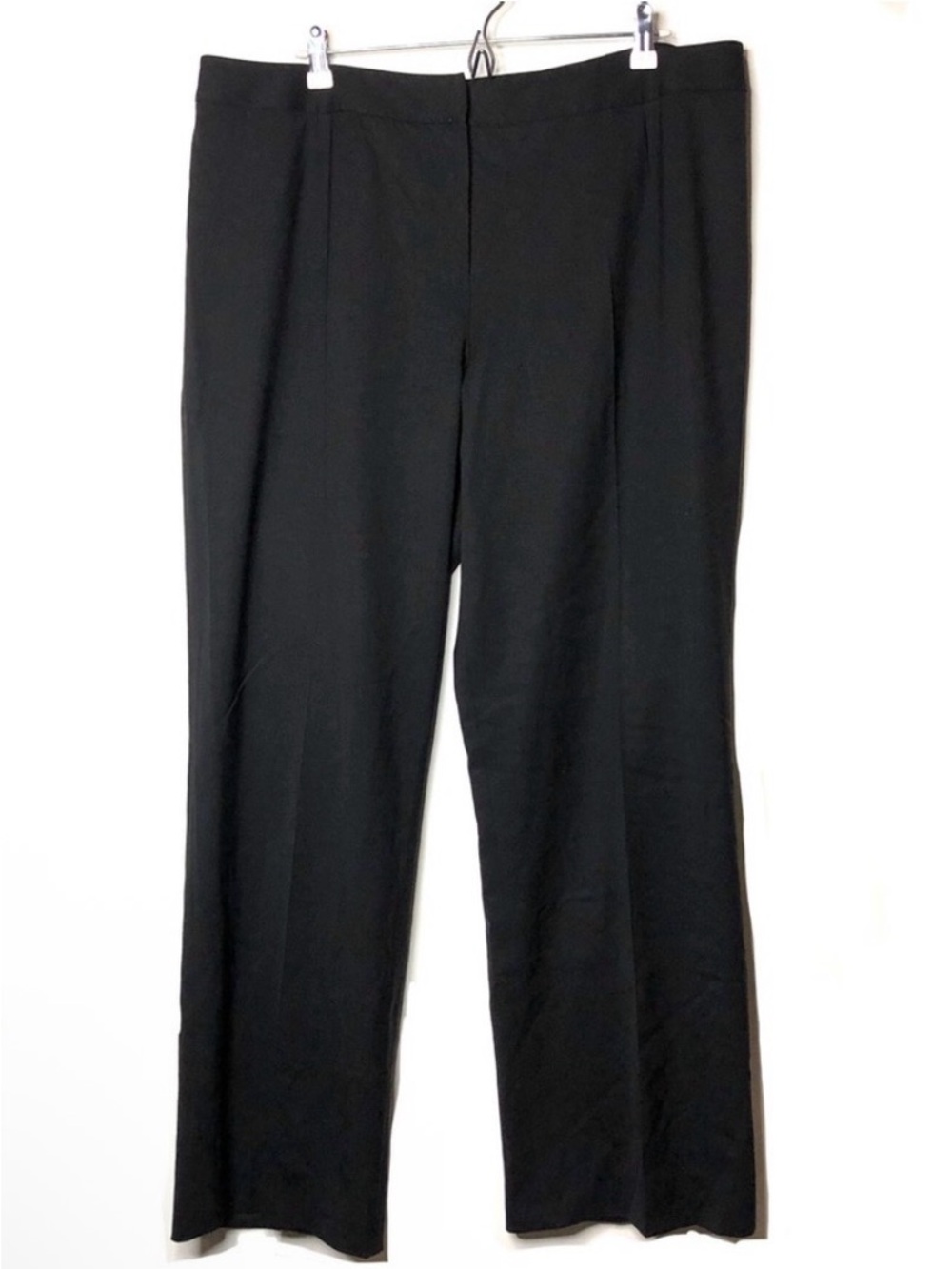 LAFAYETTE 148 NEW YORK Black Virgin Wool Blend Dress Pants‎ Size 16